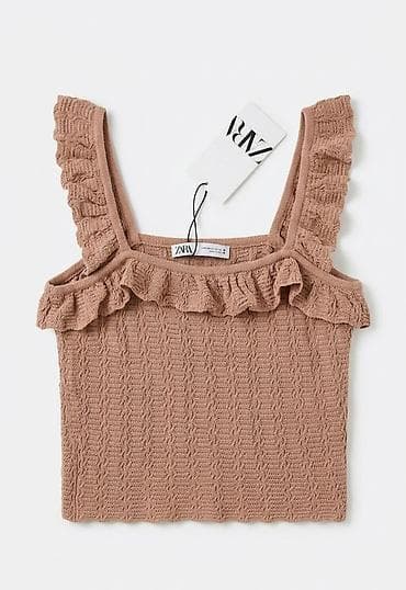 topdan geyim: Brend: Zara Razmer: M Növü: toxunma top (Knit Crop Top) Detallar — 1