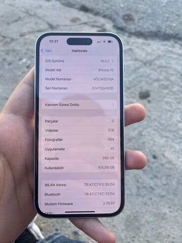 iphone 16 qiymət: IPhone 15, 256 GB, Blue Titanium, Face ID — 5