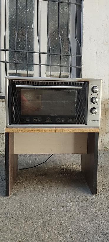 qaz paneli: Hoffmann elektrik mini soba - Kompakt stolüstü dizayn, şüşə ön qapı — 1