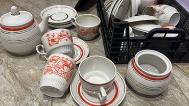 фарфор: Чайный набор, цвет - Белый, Фарфор — 3