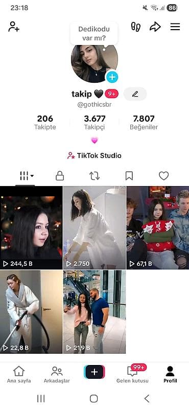 TIKTOK SEHIFESI SATILIR 3K. QIYMETI 10 AZN. CIDDI REAL ALICILAR YAZSIN