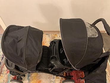 komplekt: Детская двойная коляска graco. Коляску можно использовать для двоих — 1
