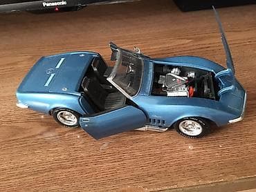 gitara kabel: Kolleksiya üçün die-cast model avtomobil – mavi rəngli klassik — 3