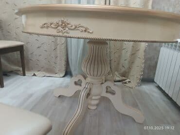 купить круглый стол в баку: Qonaq masası, İşlənmiş, Yumru masa — 2