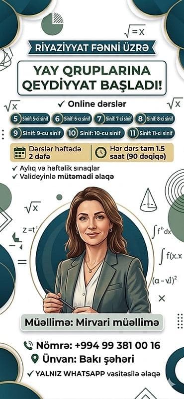 математика 6 класс e derslik: Репетитор, Математика — 1