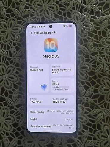 iphone x plus: Honor 128 GB, rəng - Boz — 2