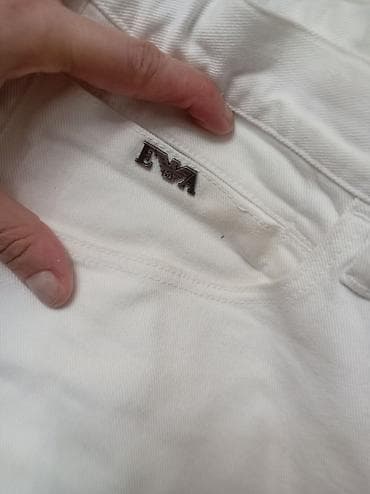 qaqa geyimi: Klassik Şalvar, Emporio Armani, 2XL, rəng - Ağ — 3