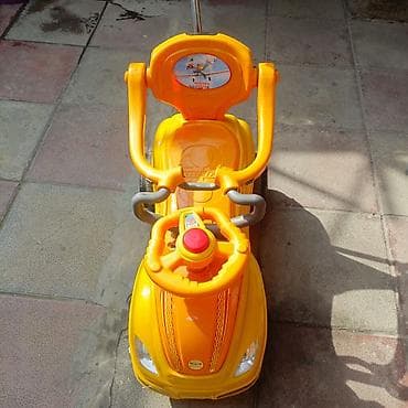 usaq corablari: Uşaq üçün itələmə funksiyalı minik maşını - Rəng: parlaq narıncı - 4 — 3