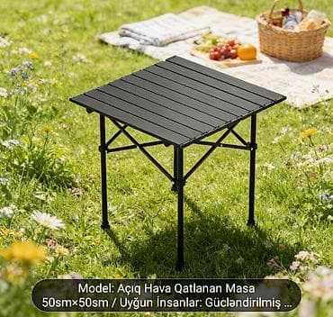 Yeni, Qatlanan, Metal, Kvadrat masa — 2
