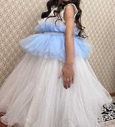 Qiz uşaqi üçün zərif ziyafət/libas Yaş 5-6-7 uygundu Bir defe — 1