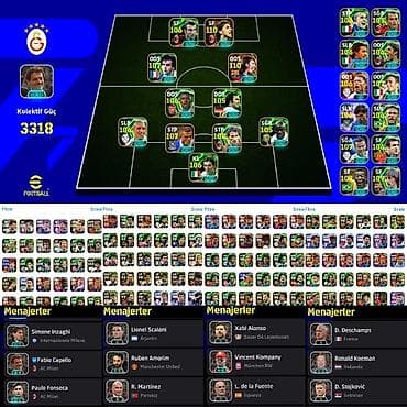 EFootball hesabı – güclü kadr komplekti və menecer toplusu -