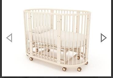 krovat transformer: Oğlan və qız üçün, Yumru, Beşik, Matras ilə, Yellənmə mexanizmsiz — 7