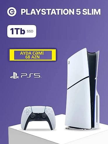 PlayStation 5 Slim oyun konsolu - 1 TB SSD yaddaş: sürətli yüklənmə