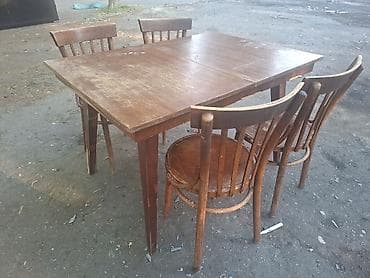 Mətbəx üçün, Açılan, Dördbucaq masa, 4 stul — 2