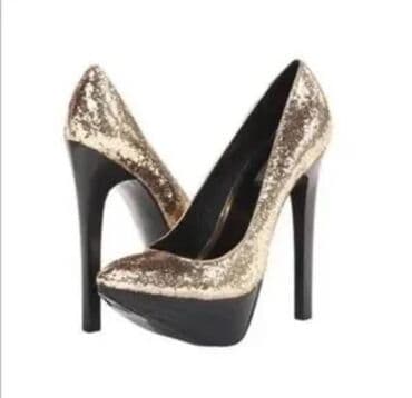 qizil qolbagilar: Tuflilər, Ölçü: 37.5, rəng - Qızılı, Yeni — 1