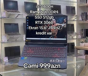 Acer: Acer Nitro 5 oyun noutbuku - Prosessor: Intel Core i5‑11400H - — 1