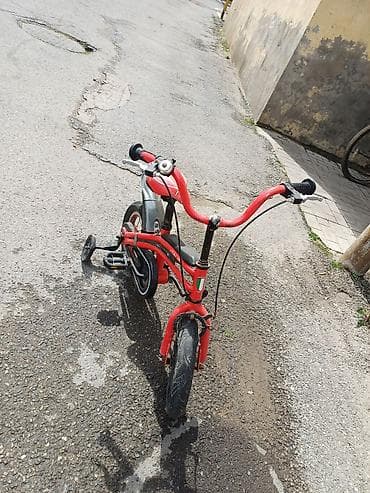 12 dyumlu velosiped: Uşaq velosipedi – kiçik ölçülü, 12” təkərli model - Rəng: qırmızı — 2