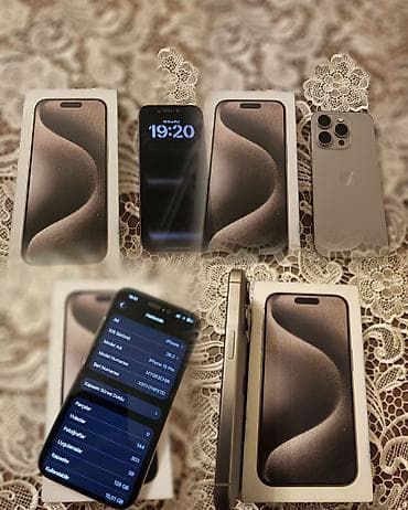 planşet telefonlar: IPhone 15 Pro, 128 GB, Natural Titanium — 1