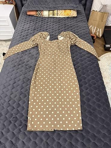 ucuz don: Qadın geyimləri seti – 4 don 1) Qarışqa-boz fonlu ağ xallı, uzunqol — 3