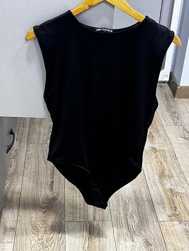 qara bodilər: ZARA qadın bodisi Tezedi - Rəng: qara - Model: sadə, qolüstü — 1