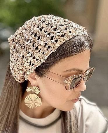 baş: Məhsul: Əl işıqlı toxunma bandana/baş yaylığı - Model: Üçbucaq — 3