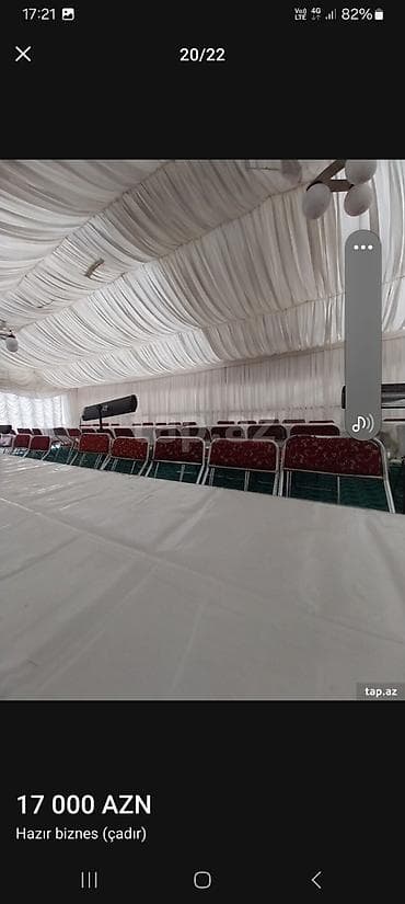 аренда павильон: Cadir her bir adadanli teze masinla birge masinin qablari ag senedler — 10