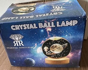 matras taxt ucun: Kristal Kürə Lampa – “CRYSTAL BALL LAMP” - Şüşə/kristal kürə və taxta — 2