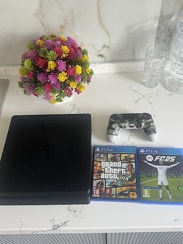 Video oyunlar və konsollar: PlayStation 4 Slim oyun konsolu paketi 1 pultdur Barter yoxdur — 1