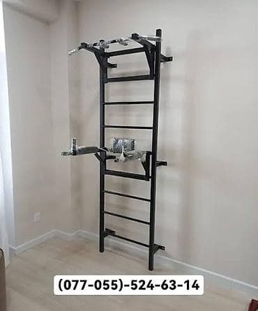 1 dollar: Çoxfunksiyalı turnik–press–dips trenajoru - Korpus: möhkəm metal — 2