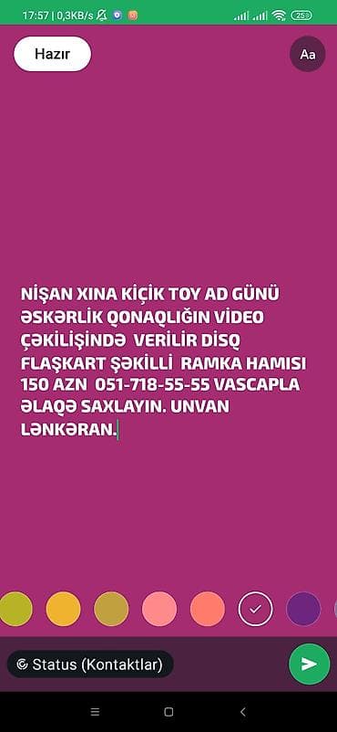 реклама на радио: Nişan, xına, kiçik toy, ad günü, əsgərlik və qonaqlıq üçün video — 1