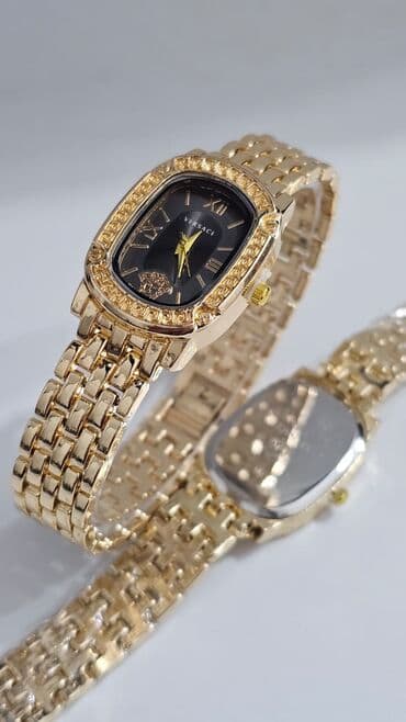 Qadın ayaqqabıları: Yeni, Qol saatı, Versace, rəng - Qızılı — 6