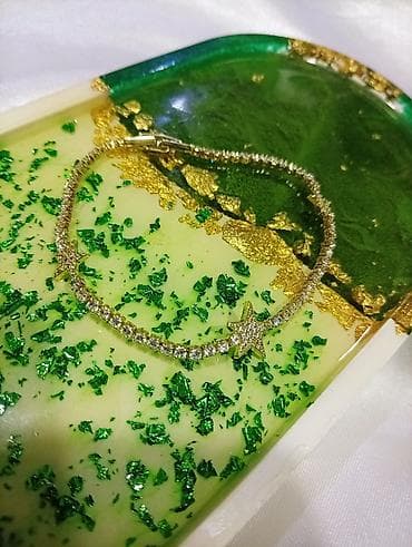 Zircon qaşlı ulduz detalli biləklik - Model: Zərif tennis tipli