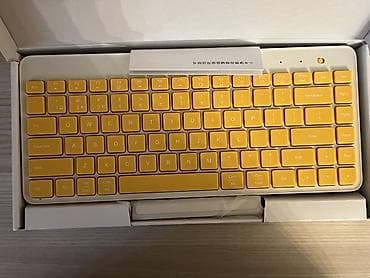 attack shark x85: Xiaomi daşına bilən simsiz klaviatura - Rəng: sarı/boz iki tonlu — 2