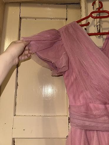 tul donlar: Tül qatlı geyim – zərif ziyafət/libas - Rəng: toz çəhrayı (dusty — 3