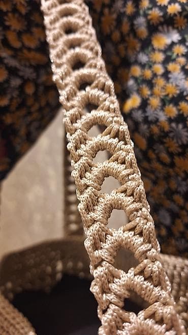 cantalar: Əl işı toxunma çiyin çantası - Material: parıltılı, möhkəm — 3