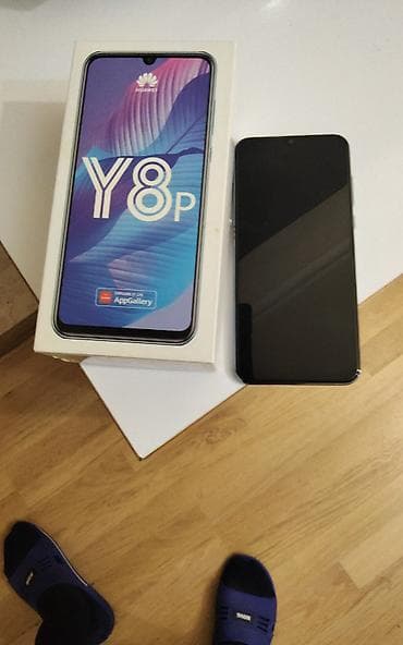 huawei telefonlari: Huawei Y8p, 128 GB, rəng - Mavi, Barmaq izi — 4
