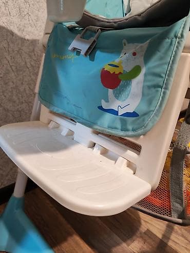 Uşaq yemək stulu - Rəng: mavi-ağ - Brend etiketində: Forbaby - Yumşaq