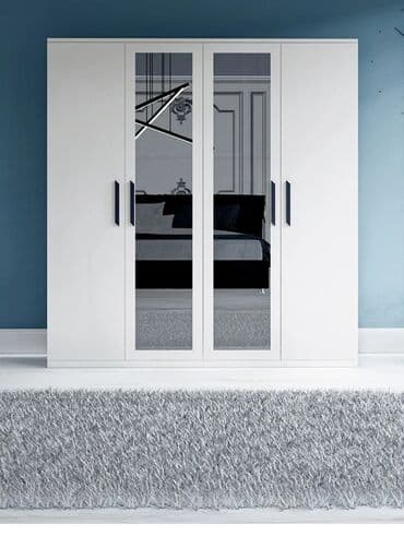 Yeni, Açılan, 4 qapılı Düz dolab, Qarderob, paltar dolabı, Türkiyə