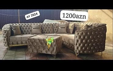 - Künc divan dəsti, AY 2024 modeli - Qiymət: 1200 AZN (şəkildə