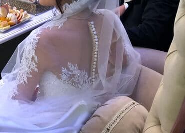 masin bezeyi: Zərif detallar ilə bəzədilmiş gəlinlik - Model: A-kesim, balıqquyruğu — 4