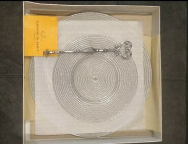 Nahar dəsti, rəng - Gümüşü, Şüşə, 6 nəfərlik, Almaniya