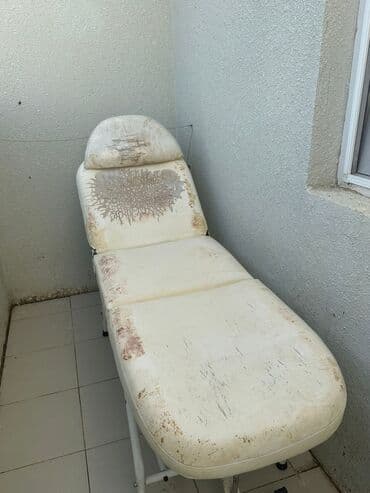 yastıq üzü: Tibbi kuşetka, kusetka, kushetka Krem rəngli, qatlanan masaj kreslosu — 2