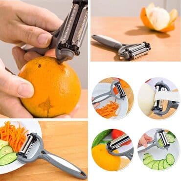 alma soyan: 3 terefli meyve terevez soyan ve doğrayan — 2