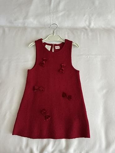Qız uşağı üçün qırmızı rəngli don. Zara markası, 1 dəfə geyinilib