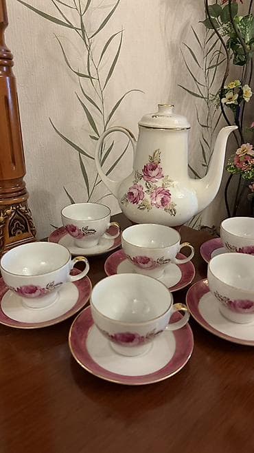 caydan caynik desti: Çay dəsti, rəng - Ağ, Farfor, 6 nəfərlik — 3