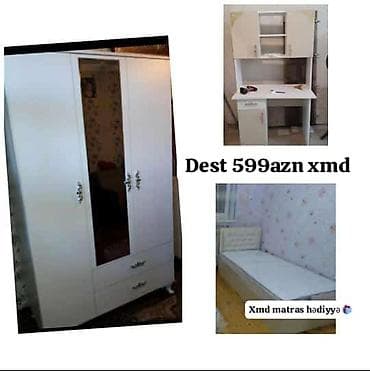 quba mebel: Uşaq/yeniyetmə otağı üçün mebel dəsti Dəst tərkibi: - 3 qapılı paltar — 1