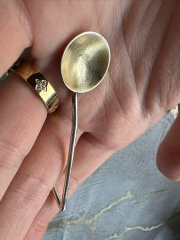 gümüş stəkan: Gümüş mini qaşıq 875 prob – kolleksiya və ya təqdimat üçün dekorativ — 4