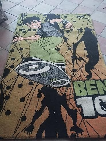 детский ковер: Uşaq otağı üçün Ben 10 temalı xalça - Rəng və dizayn: Yaşıl, narıncı — 3