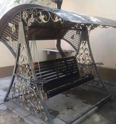 Sifarişlə bağ üçün masa və oturacaq dəstləri: Metal EN MMC olaraq istədiyiniz forma və ölçüde demir işlerinin — 22