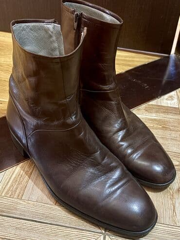 ayaqqabı krasofka: Bruno Magli botları, - Klassik qara-qəhvəyi yarımçəkmə - Brend: Bruno — 2